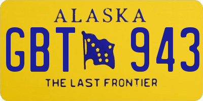 AK license plate GBT943