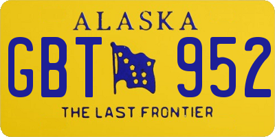 AK license plate GBT952