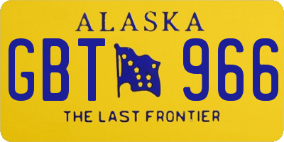 AK license plate GBT966