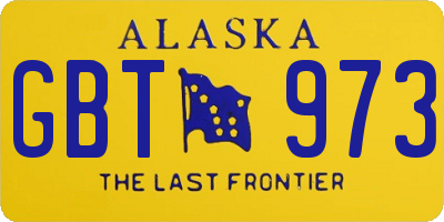 AK license plate GBT973