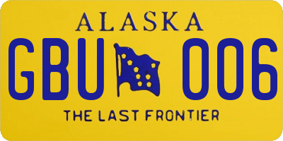 AK license plate GBU006