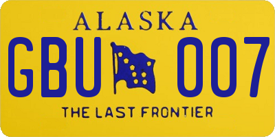 AK license plate GBU007