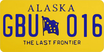 AK license plate GBU016