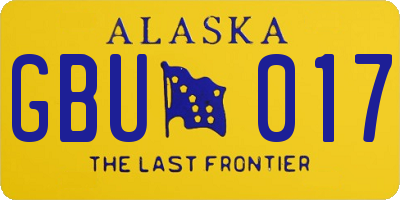 AK license plate GBU017