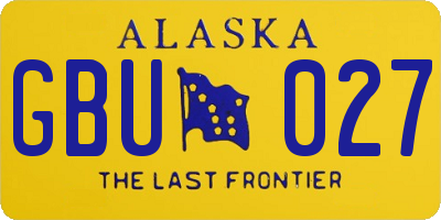 AK license plate GBU027