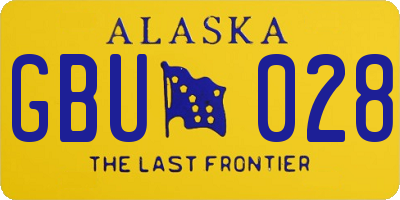 AK license plate GBU028