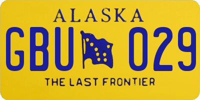 AK license plate GBU029