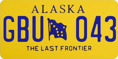 AK license plate GBU043