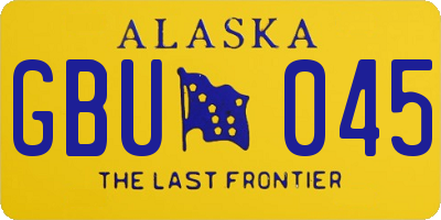 AK license plate GBU045
