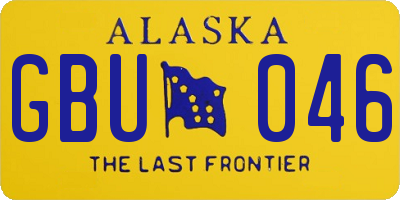AK license plate GBU046