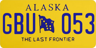 AK license plate GBU053