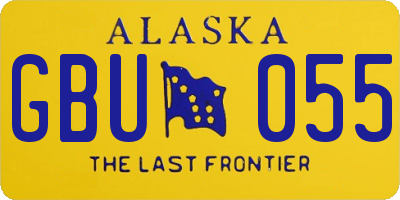 AK license plate GBU055