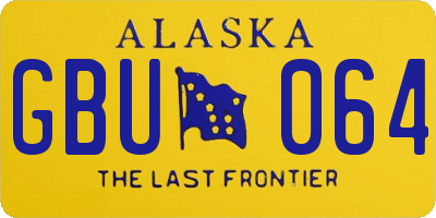 AK license plate GBU064