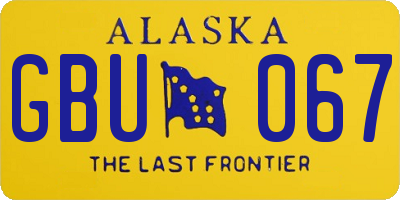 AK license plate GBU067