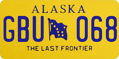AK license plate GBU068