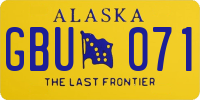 AK license plate GBU071