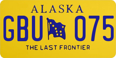 AK license plate GBU075