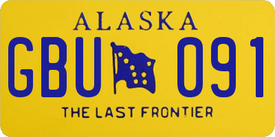 AK license plate GBU091