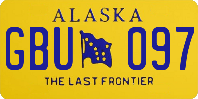 AK license plate GBU097