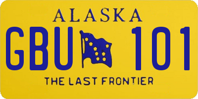 AK license plate GBU101