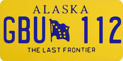 AK license plate GBU112