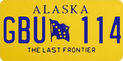 AK license plate GBU114