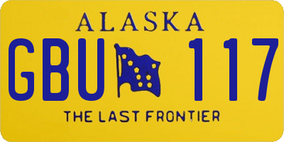 AK license plate GBU117
