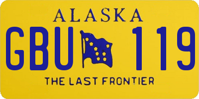 AK license plate GBU119