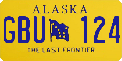 AK license plate GBU124