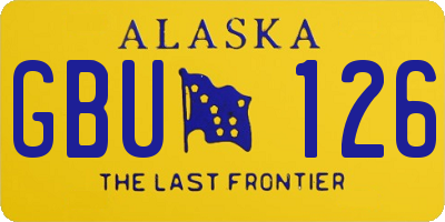 AK license plate GBU126