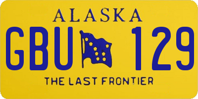 AK license plate GBU129