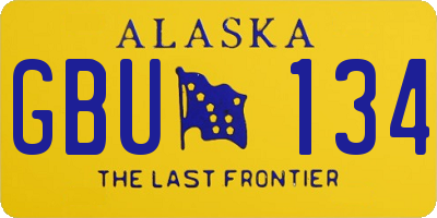 AK license plate GBU134