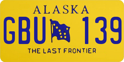 AK license plate GBU139