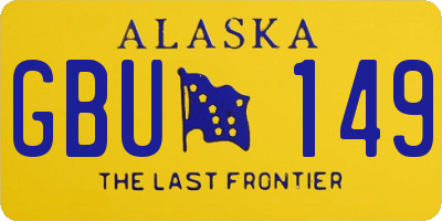 AK license plate GBU149
