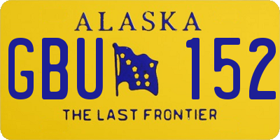 AK license plate GBU152