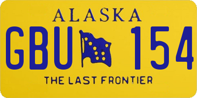 AK license plate GBU154