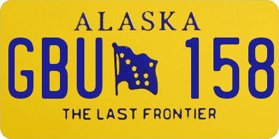 AK license plate GBU158