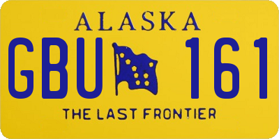 AK license plate GBU161