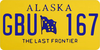 AK license plate GBU167