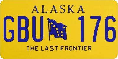 AK license plate GBU176