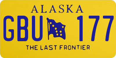 AK license plate GBU177