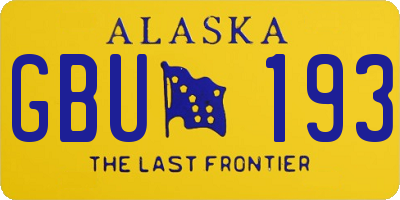 AK license plate GBU193