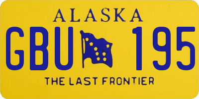 AK license plate GBU195
