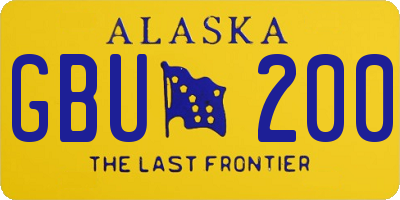 AK license plate GBU200