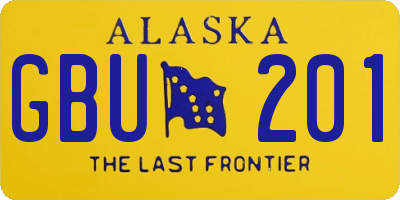 AK license plate GBU201