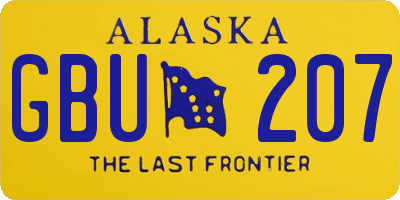 AK license plate GBU207
