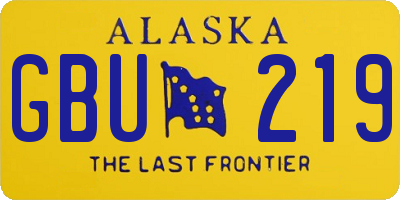 AK license plate GBU219