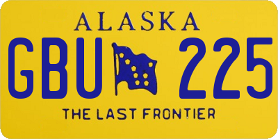 AK license plate GBU225