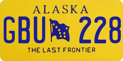 AK license plate GBU228