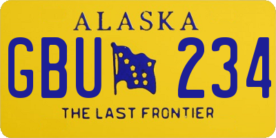 AK license plate GBU234